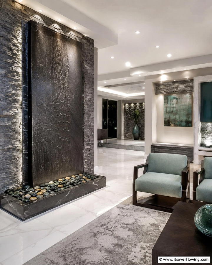 Water Features - 30 Serene Zen Living Room Ideas for Mindfulness