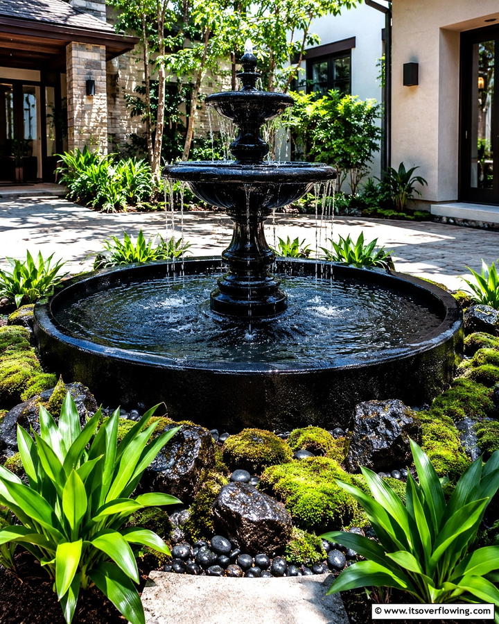 Water Features with Dark Basins - 25 Gothic Garden Ideas for a Dark and Mysterious Oasis