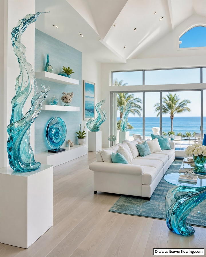 Water Inspired Sculptures - 21 Beach House Decor Ideas for a Coastal-Inspired Home Retreat