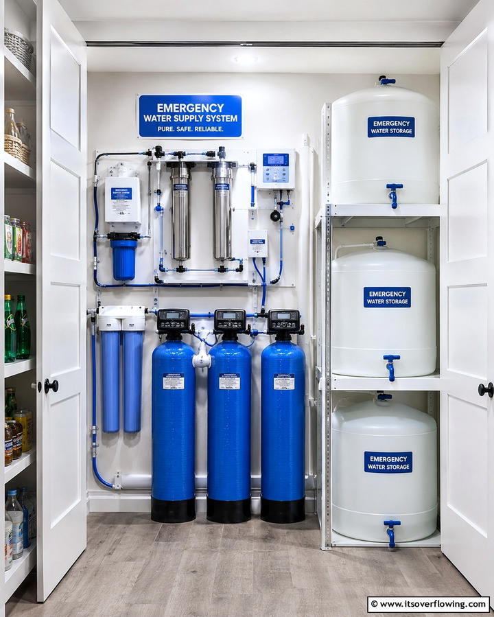 Water Supply for Essential Hydration - 25 Safe Room Ideas for Maximum Security and Comfort