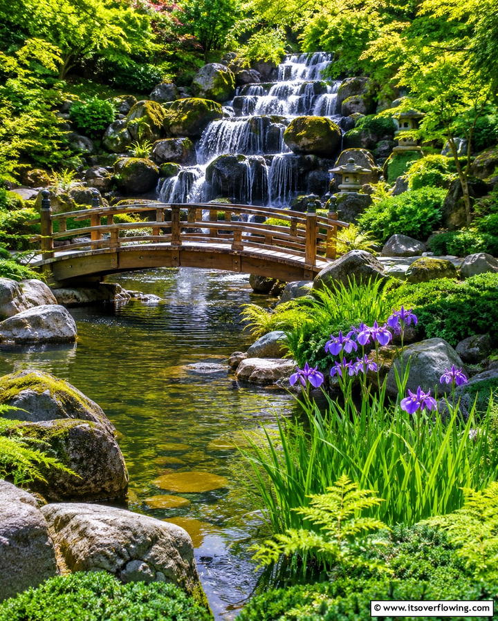 Waterfall Serenity Garden - 30 Japanese Garden Ideas for Zen Outdoor Spaces