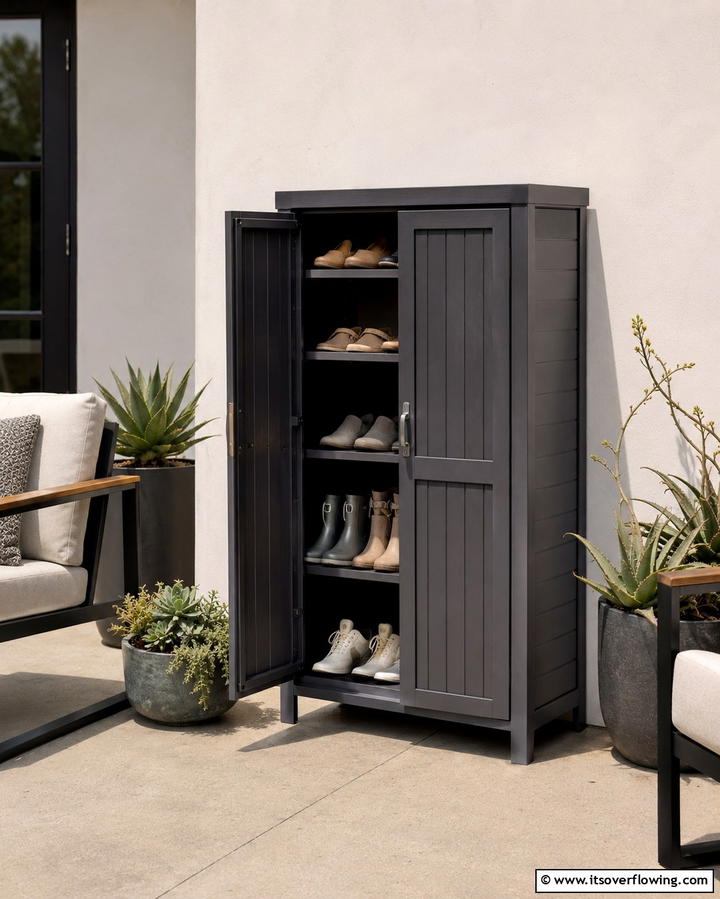 Waterproof Outdoor Shoe Cabinet - 25 Outdoor Shoe Storage Ideas for Organized Spaces