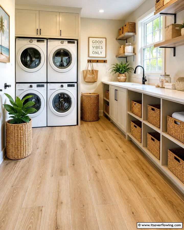 Waterproof Vinyl Plank Flooring - 25 Laundry Room Floor Ideas for a Functional Space