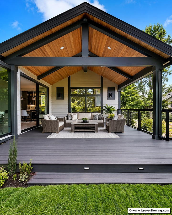 Weather Resistant Designs - 25 Open Gable Porch Ideas for a Welcoming Entrance