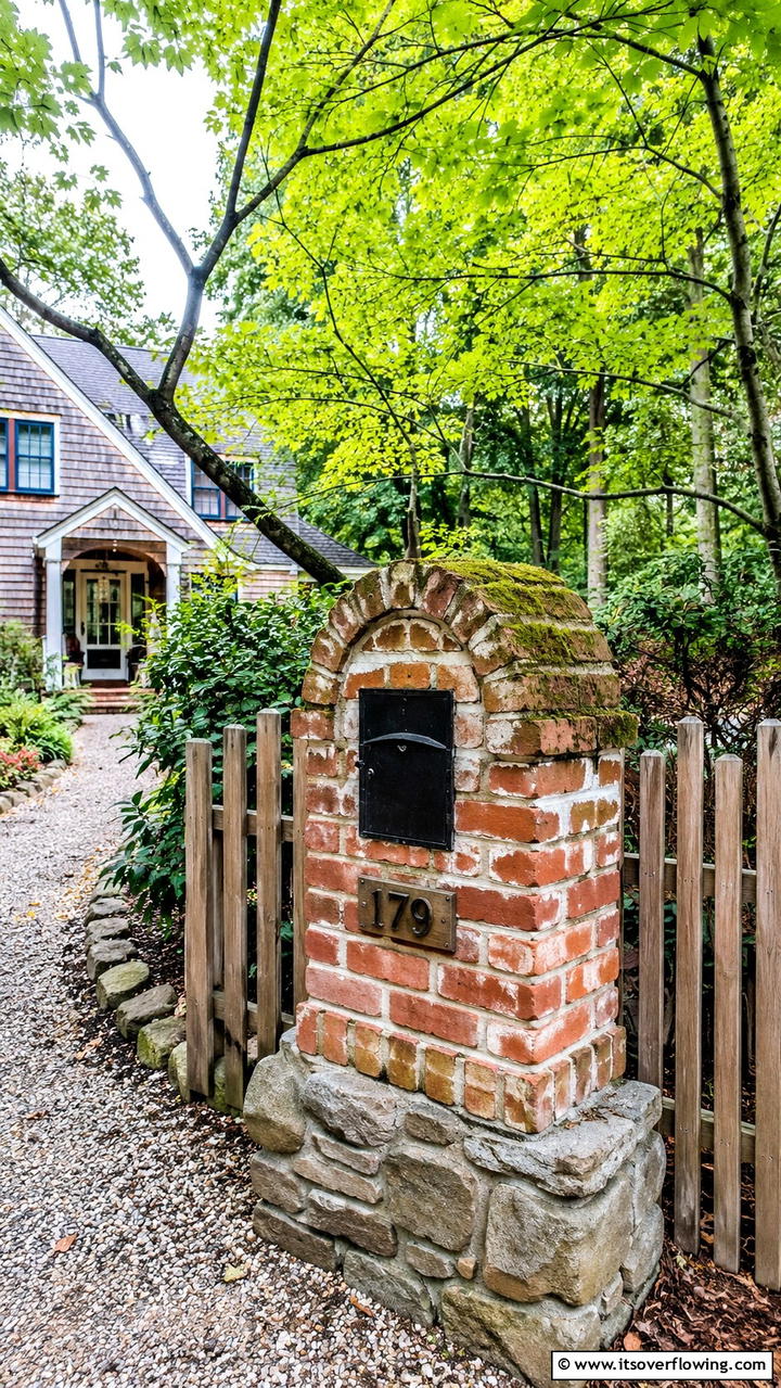 Weathered Brick Mailbox - 30 Brick Mailbox Ideas for a Charming Curb Appeal Upgrade