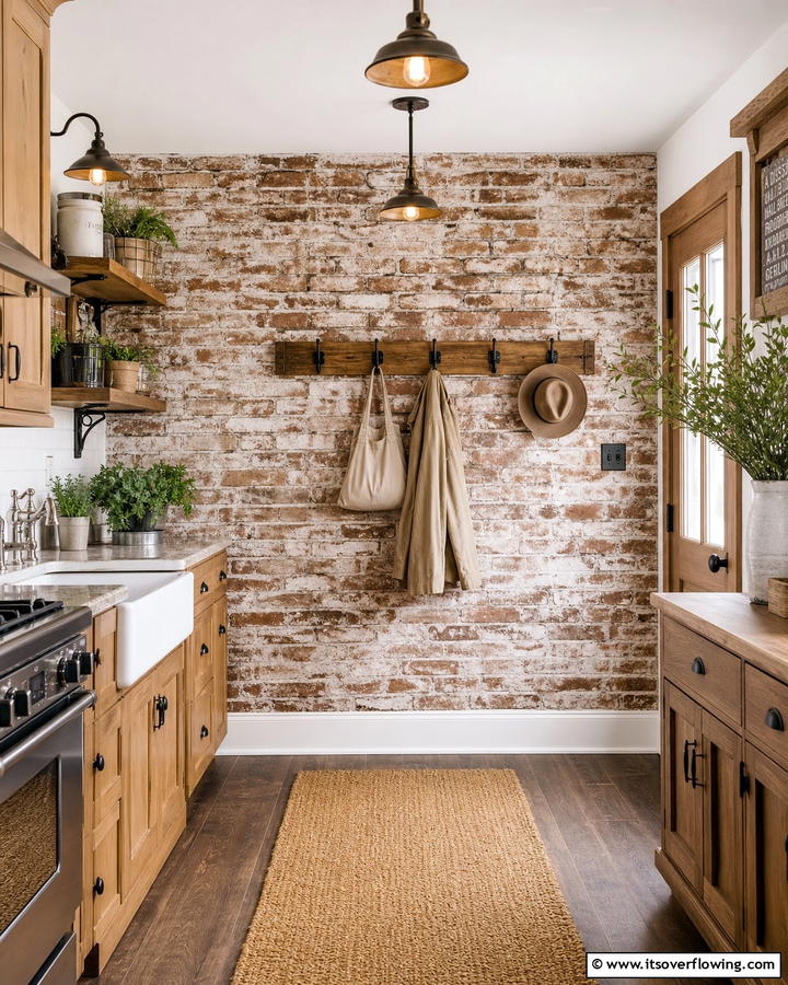 Weathered Brick Wallpaper for a Rustic Appeal - 25 Brick Wallpaper Ideas to Transform Your Interior Spaces
