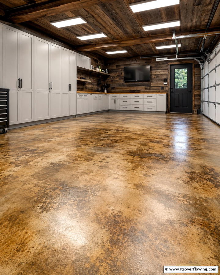 Weathered Garage Flooring - 25 Rustic Garage Ideas for a Cozy and Functional Space