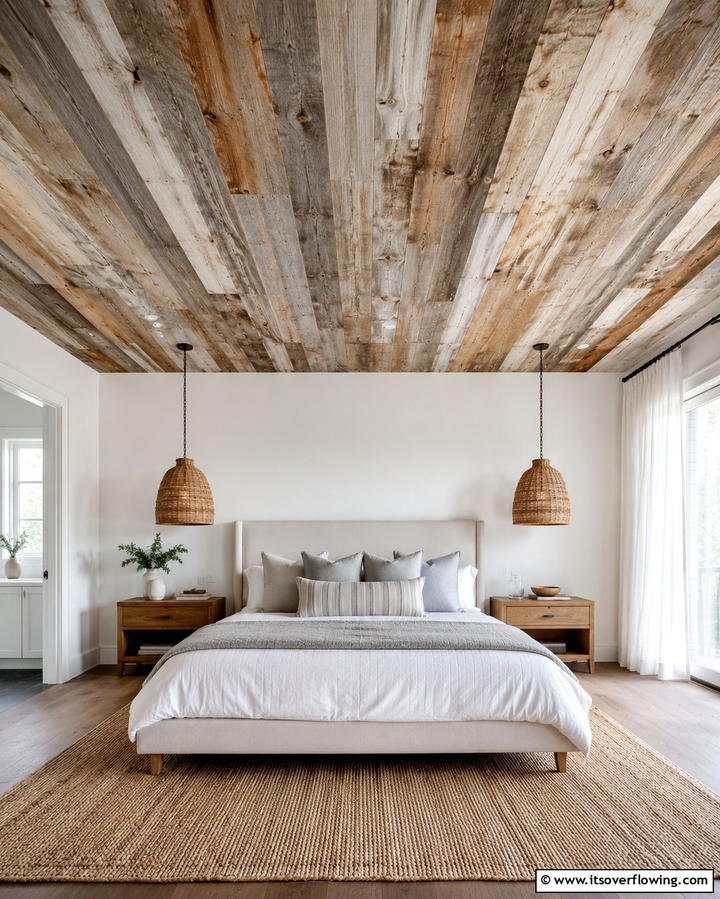 Weathered Reclaimed Planks - 30 Rustic Ceiling Ideas to Add Warmth to Any Room