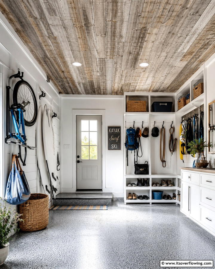 Weathered Wood Paneling - 25 Rustic Garage Ideas for a Cozy and Functional Space