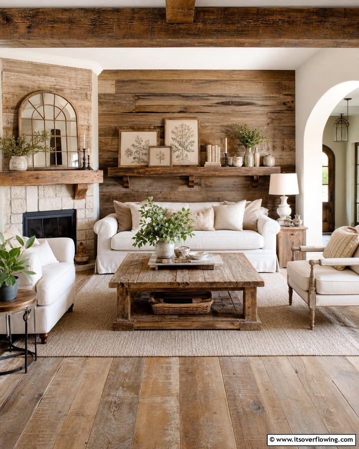 Weathered Wood Warmth - 21 French Country Living Room Ideas for Rustic Elegance