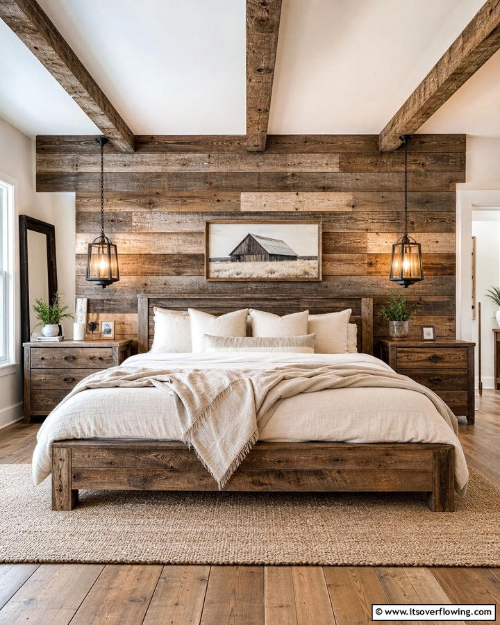 Weathered Wood Wonders - 21 Farmhouse Bedroom Ideas for Rustic Comfort