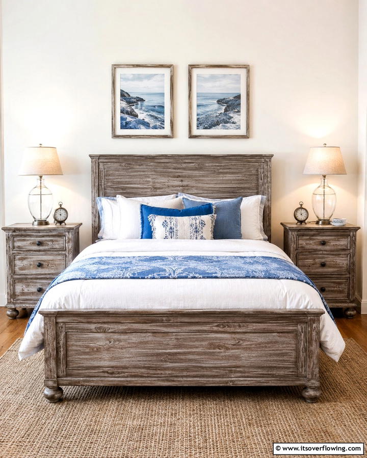 Weathered Wooden Nightstands - 25 Vintage Bedroom Ideas for Timeless Charm & Style