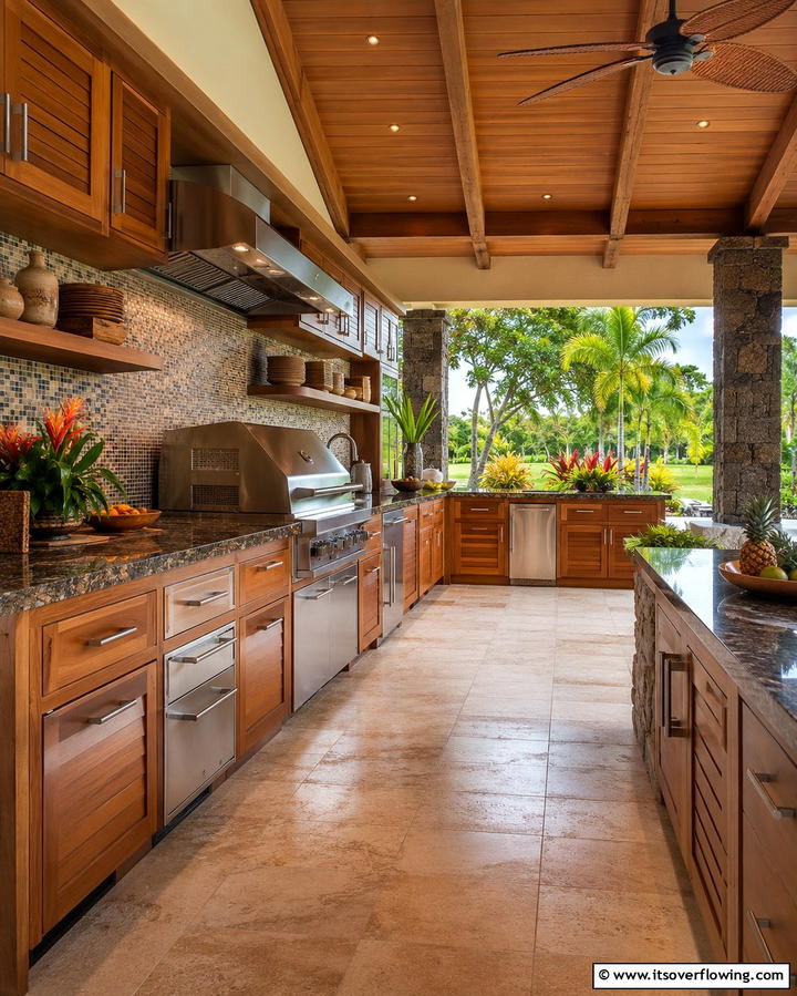 Weatherproof Cabinets - 20 Stylish Lanai Kitchen Ideas for Indoor-Outdoor Living