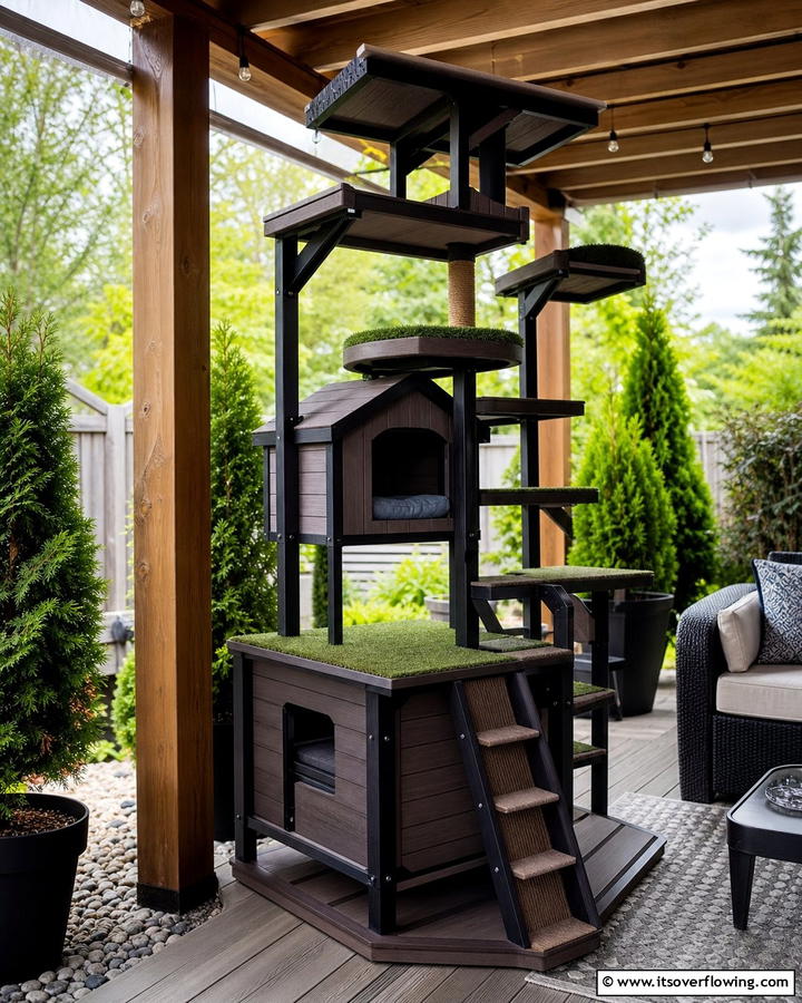 Weatherproof Cat Tree - 20 Outdoor Cat Tree Ideas for Your Feline Friends