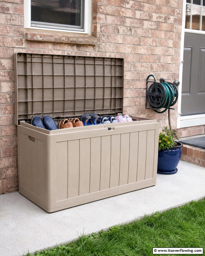 Weatherproof Storage Bin - 25 Outdoor Shoe Storage Ideas for Organized Spaces