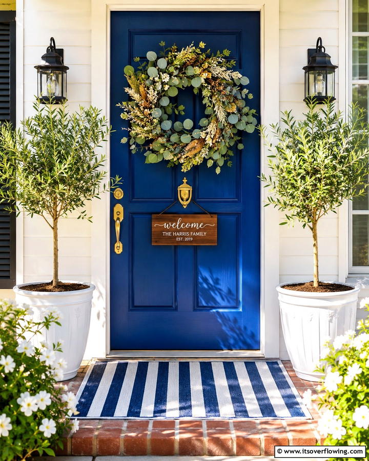Welcoming Door Decor - 30 Small Front Porch Ideas to Boost Curb Appeal