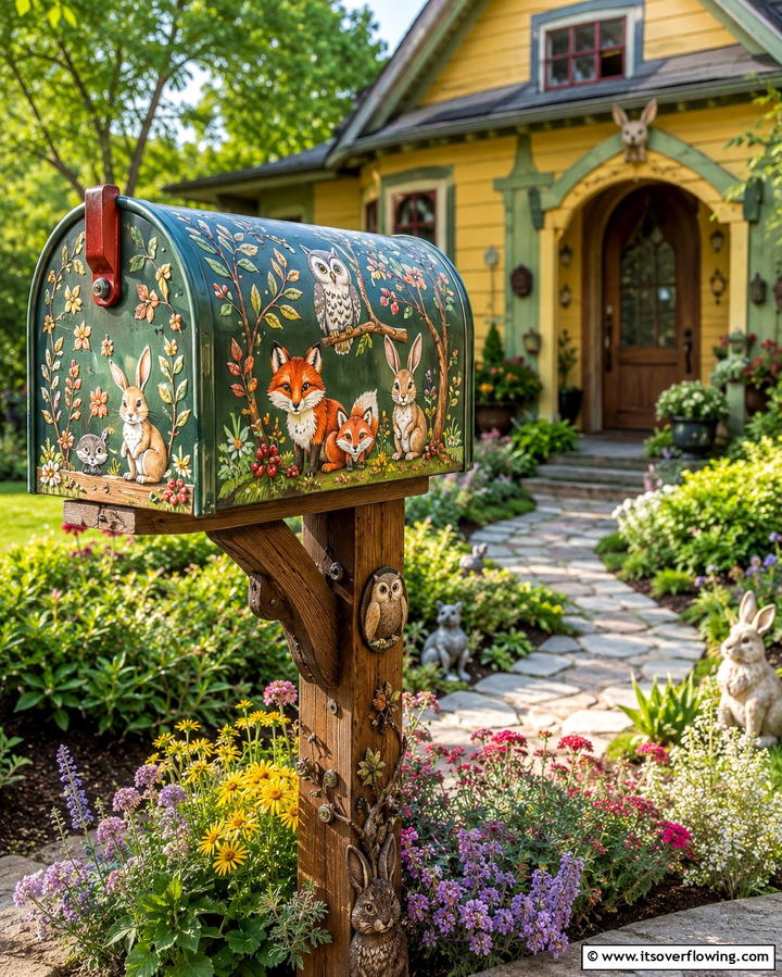 Whimsical Animal Inspired Mailbox - 30 Mailbox Decor Ideas- Curb Appeal with Personality
