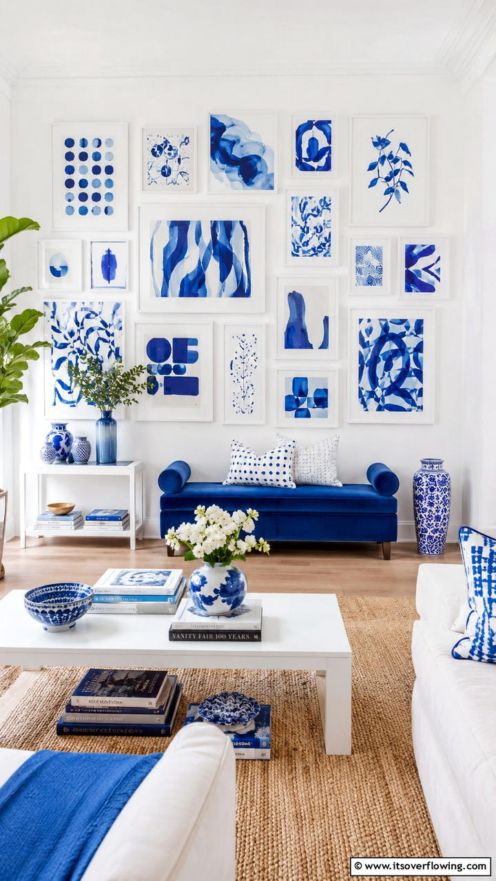 Whimsical Blue and White Gallery - 30 Blue and White Decor Ideas for a Fresh and Serene Home Style
