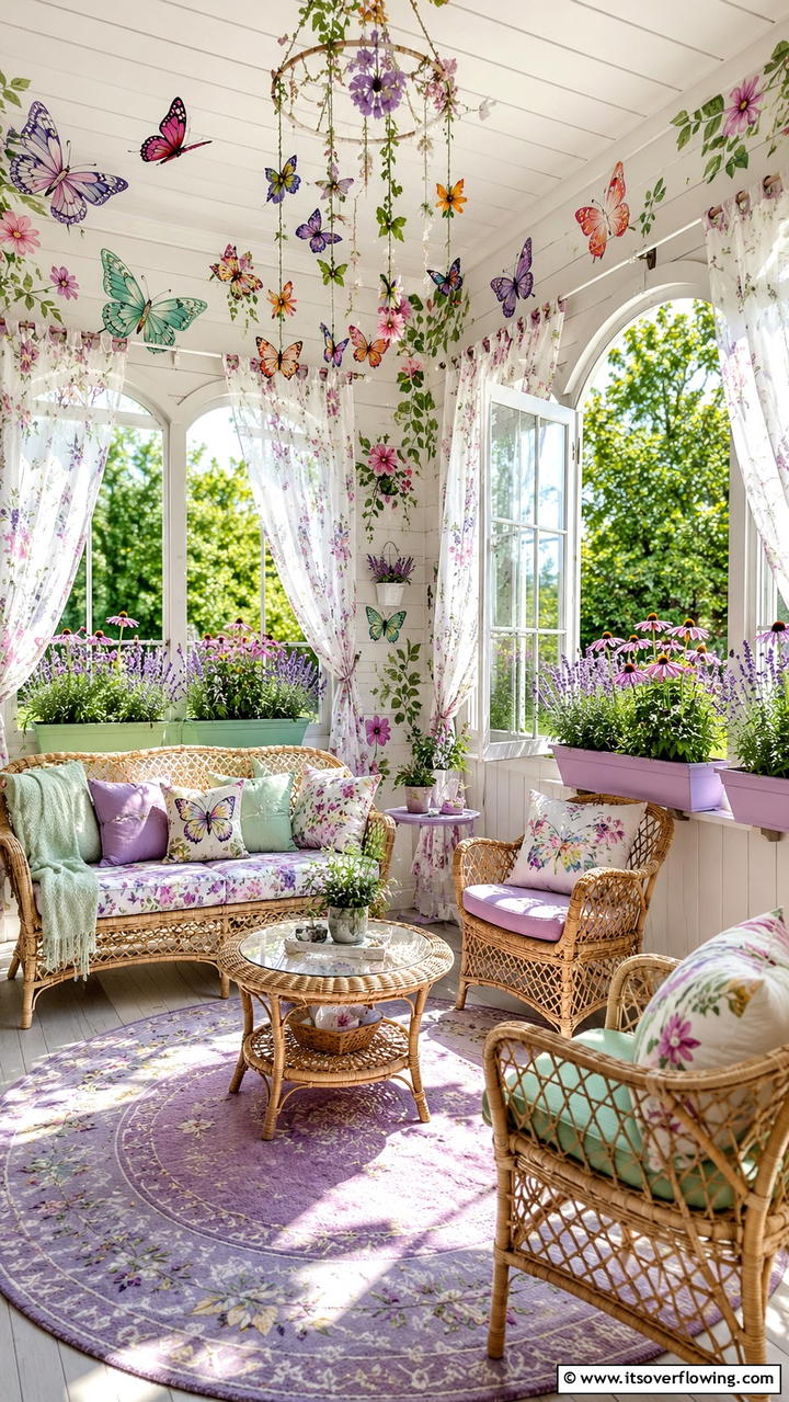 Whimsical Butterfly Room - 30 Garden Room Ideas- Cozy Outdoor Retreats & Studios