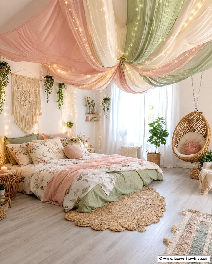 Whimsical Canopies - 25 Vibrant Colorful Boho Decor Ideas for Your Space