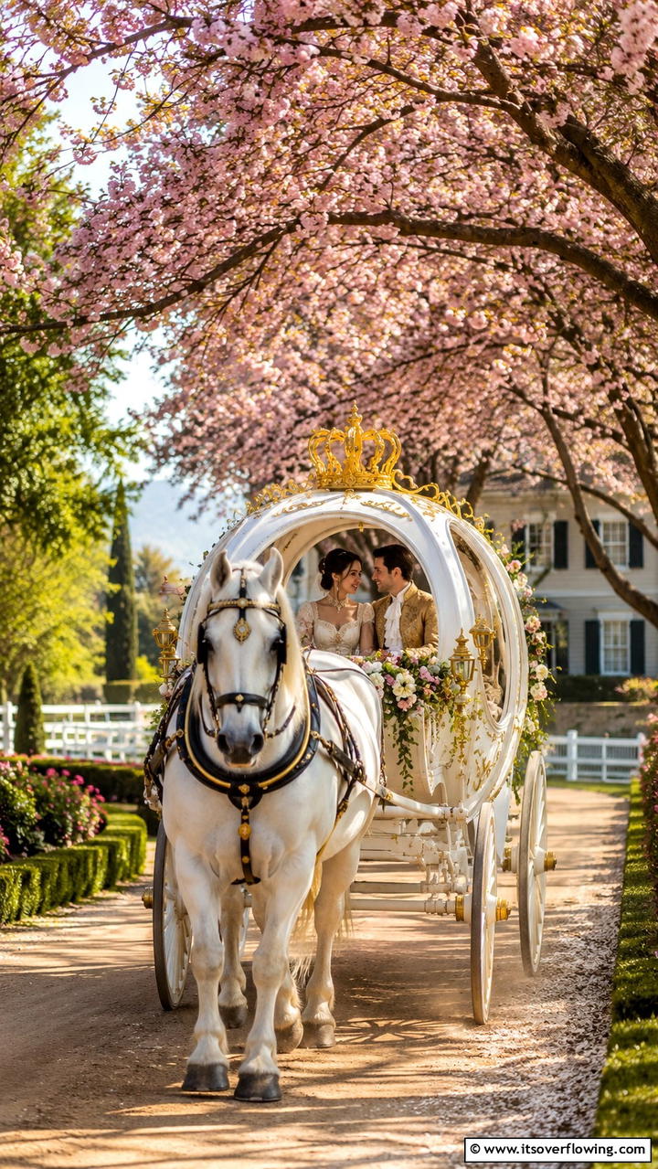 Whimsical Carriage Rides - 30 Bridgerton Wedding Ideas for Regency-Inspired Celebrations