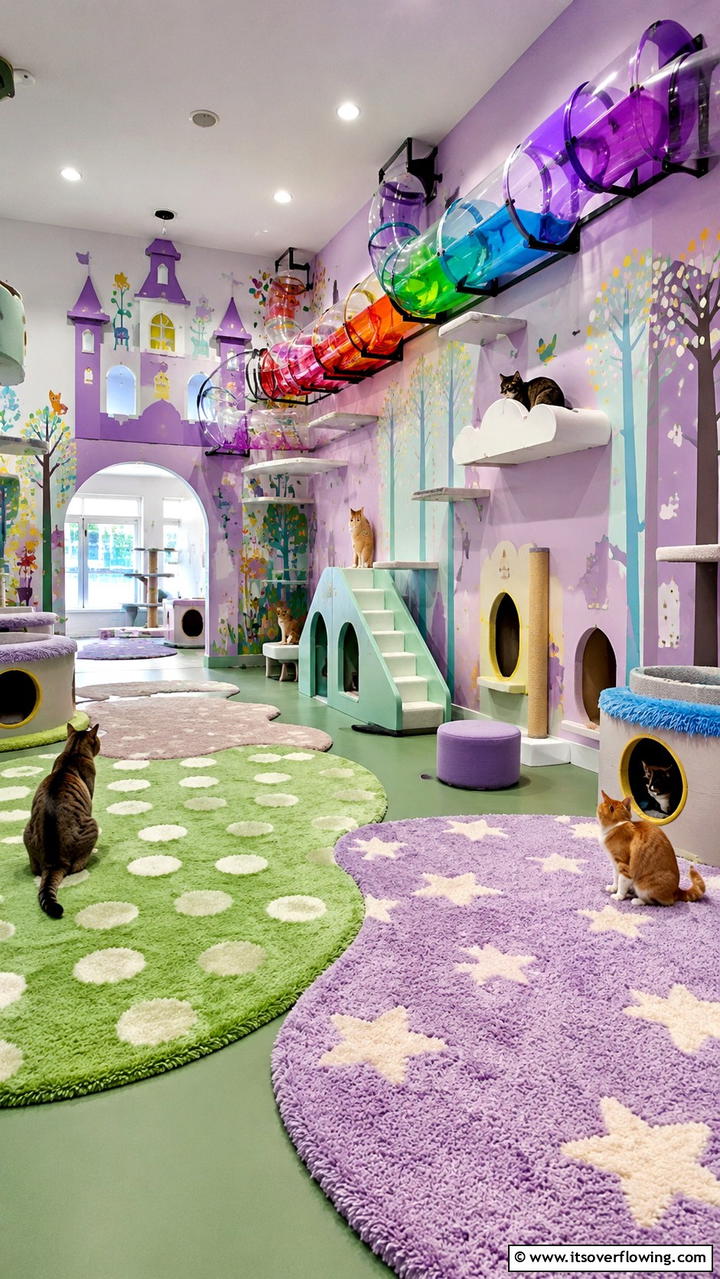 Whimsical Cat Wonderland - 30 Cat Room Ideas- Create a Purr-fect Space for Your Feline