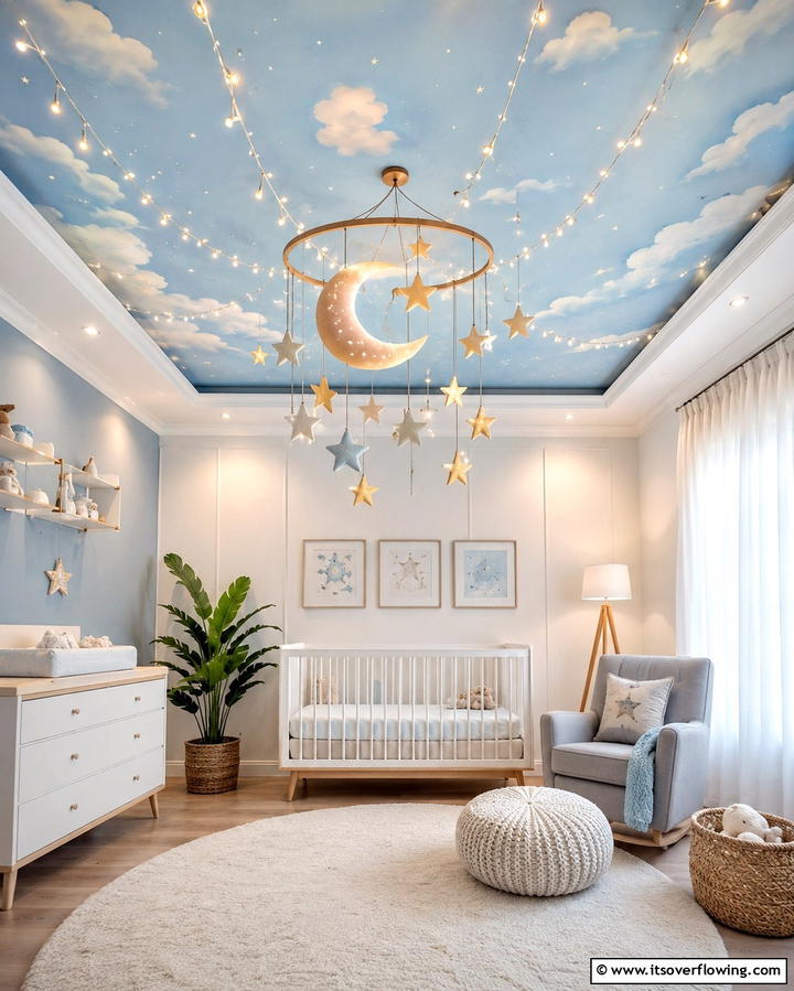 Whimsical Ceiling Decor - 30 Small Nursery Ideas for Adorable Compact Spaces