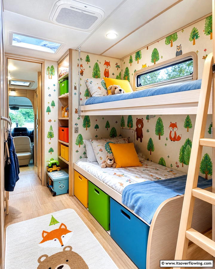 Whimsical Childrens Themes - 25 RV Wallpaper Ideas for a Stylish and Comfortable Space