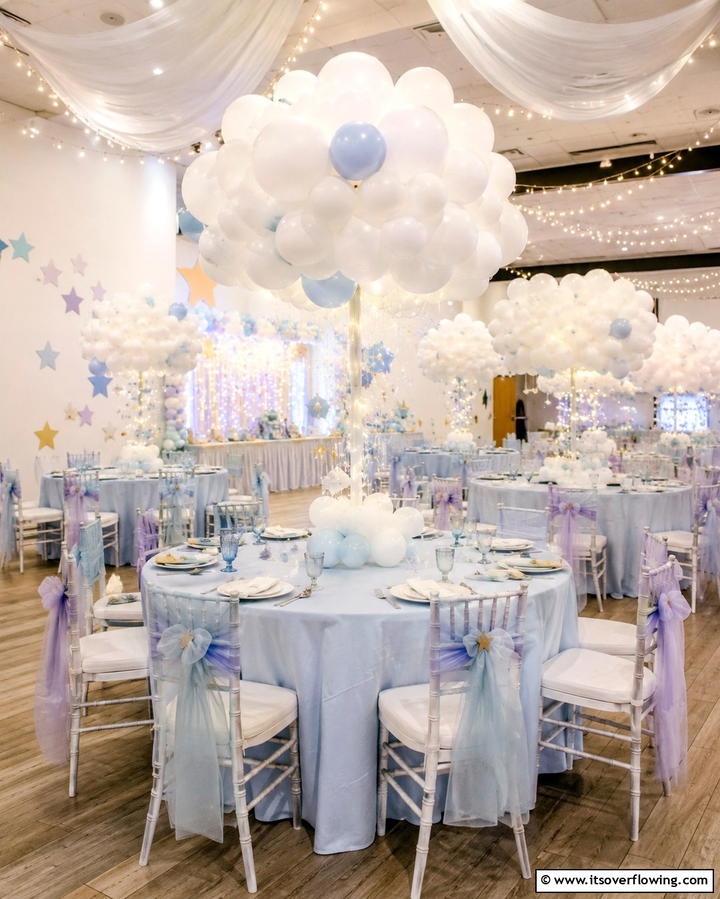 Whimsical Cloud Balloons - 25 Stunning Balloon Centerpiece Ideas for Any Event
