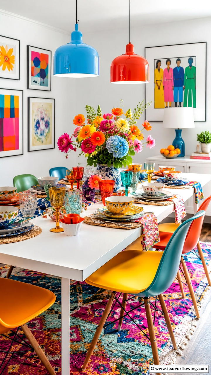 Whimsical Colorful Table Setting - 21 Creative Table Setting Ideas for Every Occasion