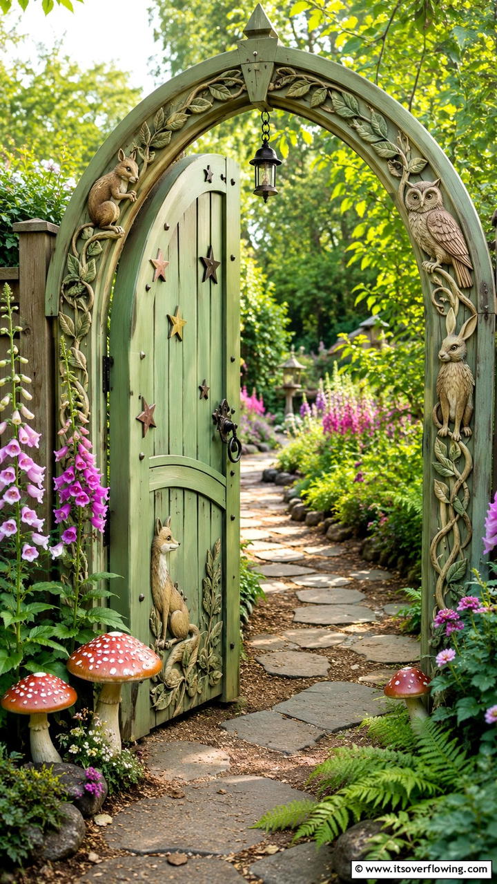 Whimsical Fairy Tale Gate - 30 Garden Gate Ideas- Charming Entrances & DIY Projects