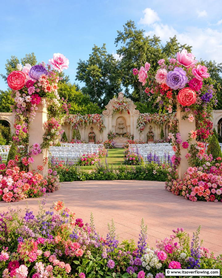 Whimsical Floral Decor - 30 Magical Disney Wedding Ideas for Your Dream Day