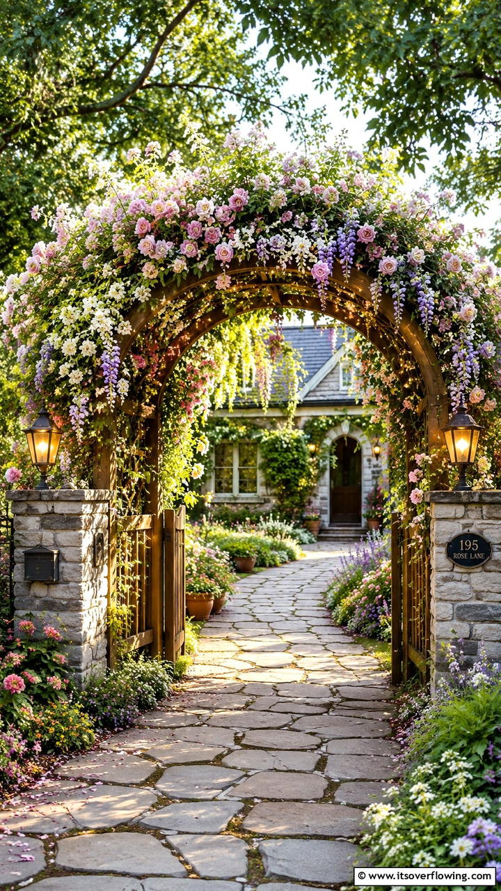 Whimsical Garden Arch - 30 Driveway Entrance Ideas for Impressive Arrivals