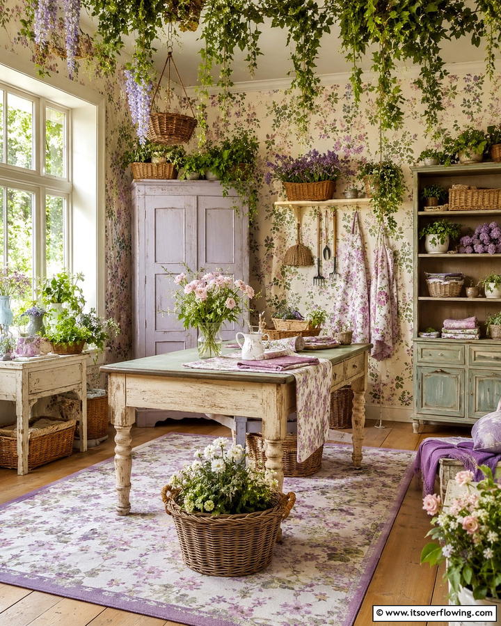 Whimsical Garden Craft Room - 30 Organized Craft Room Ideas for Creative Spaces at Home