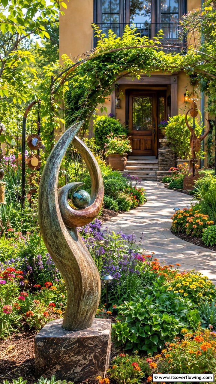 Whimsical Garden Sculptures - 30 Front Yard Landscaping Ideas for Stunning Curb Appeal