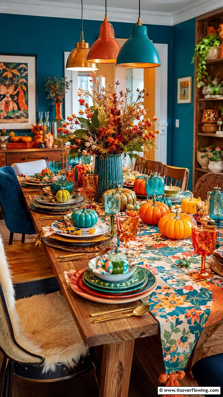 Whimsical Harvest Delight - 21 Beautiful Thanksgiving Table Settings for Holiday Meals