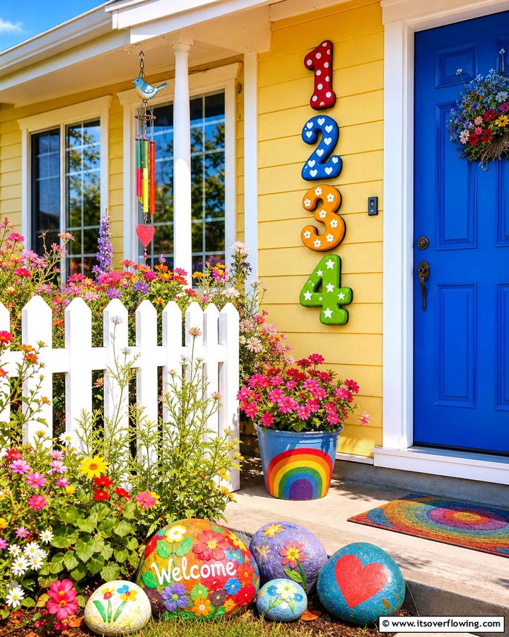 Whimsical Number Displays - 21 House Number Ideas to Boost Curb Appeal Creatively