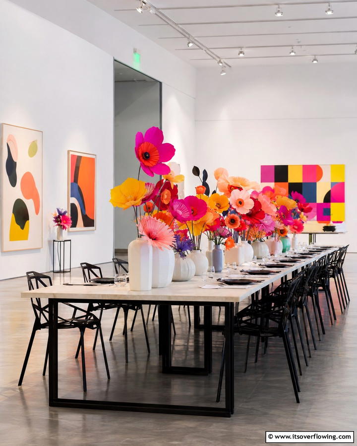 Whimsical Paper Flowers - 30 Rehearsal Dinner Centerpiece Ideas for Memorable Nights