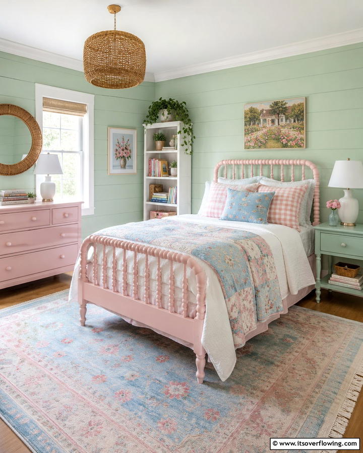Whimsical Pastel Sanctuary - 30 Charming Cottage Bedroom Decor Ideas for a Rustic Retreat