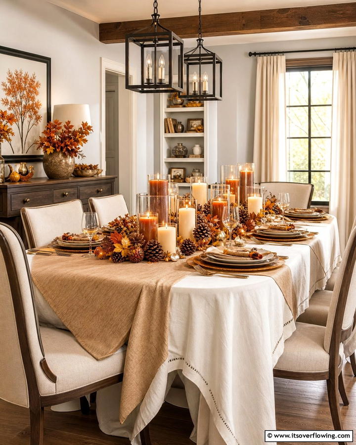 Whimsical Spiced Candle Displays - 21 Festive Thanksgiving Table Decor Ideas for Family Gatherings