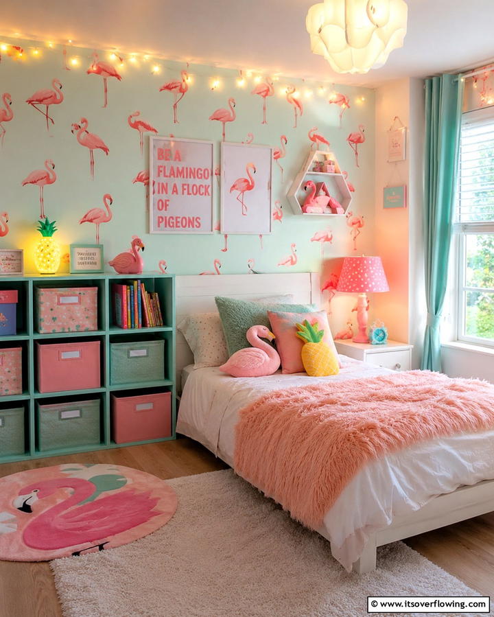 Whimsical Touches for a Playful Feel - 25 Pink and Green Bedroom Ideas for a Fresh Look
