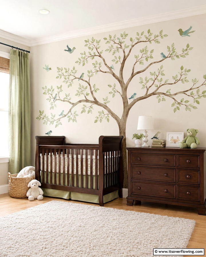 Whimsical Tree Decals - 25 Nursery Wall Decor Ideas to Create a Cozy and Cute Space