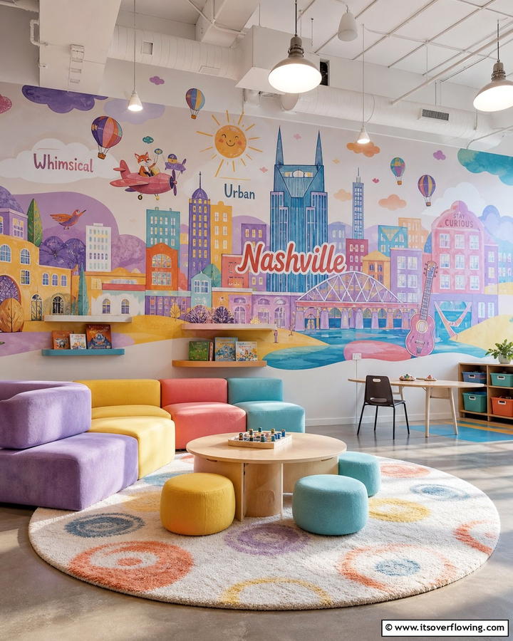 Whimsical Urban Scenes - 21 Nashville Mural Ideas to Inspire Your Home Art
