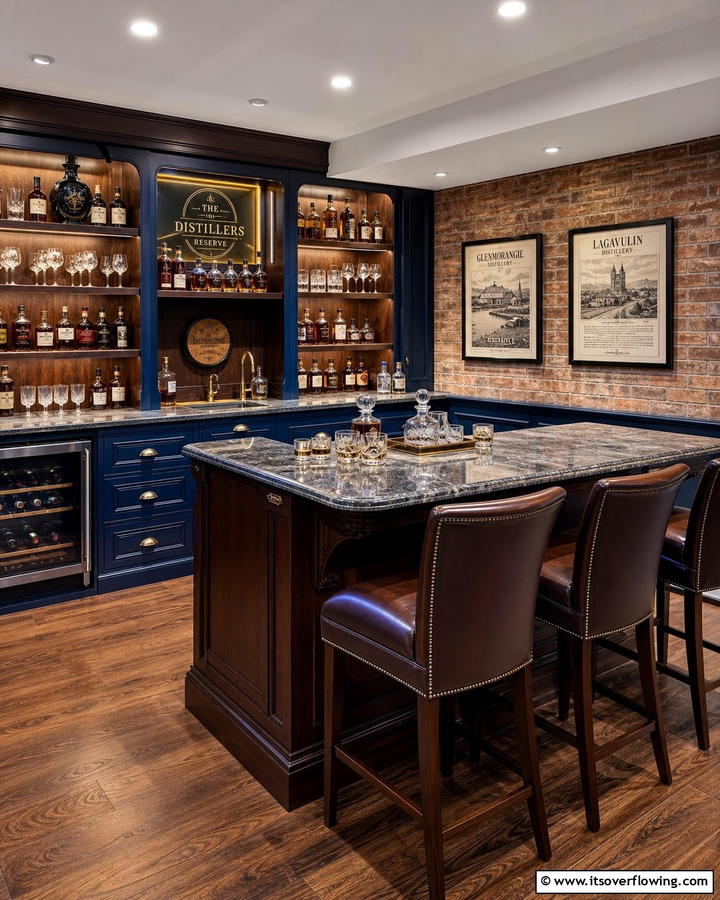 Whiskey Tasting Corner - 21 Man Cave Ideas for the Ultimate Relaxation Zone