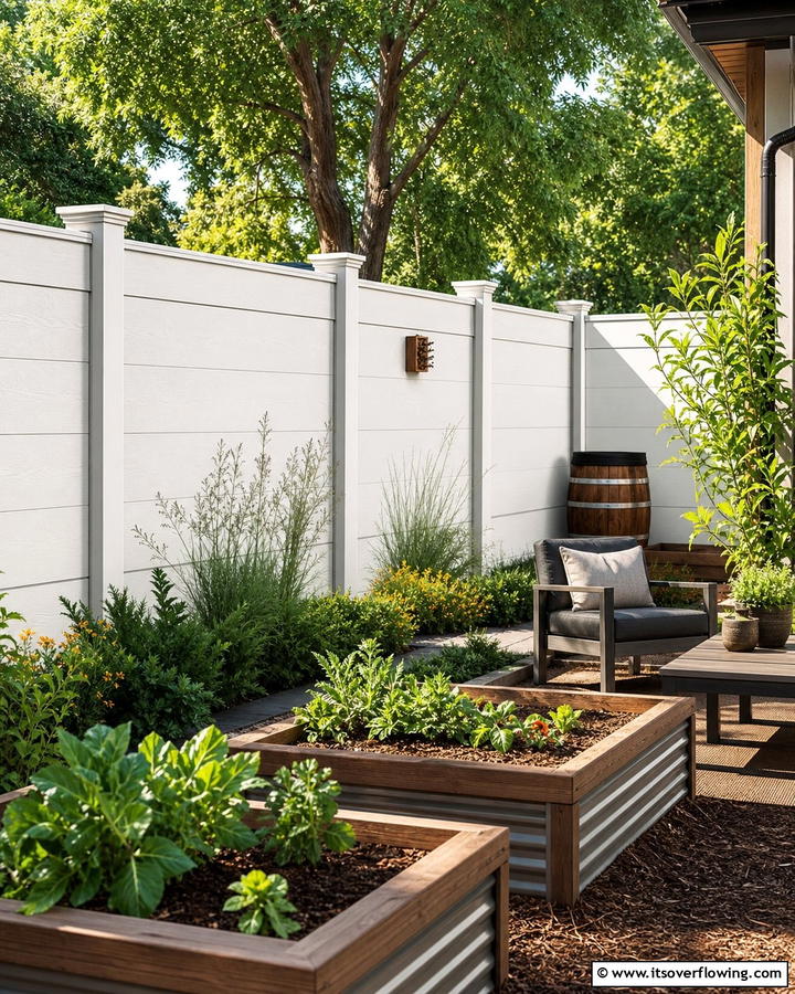 White Composite Privacy Fence - 20 White Privacy Fence Ideas for a Classic Look