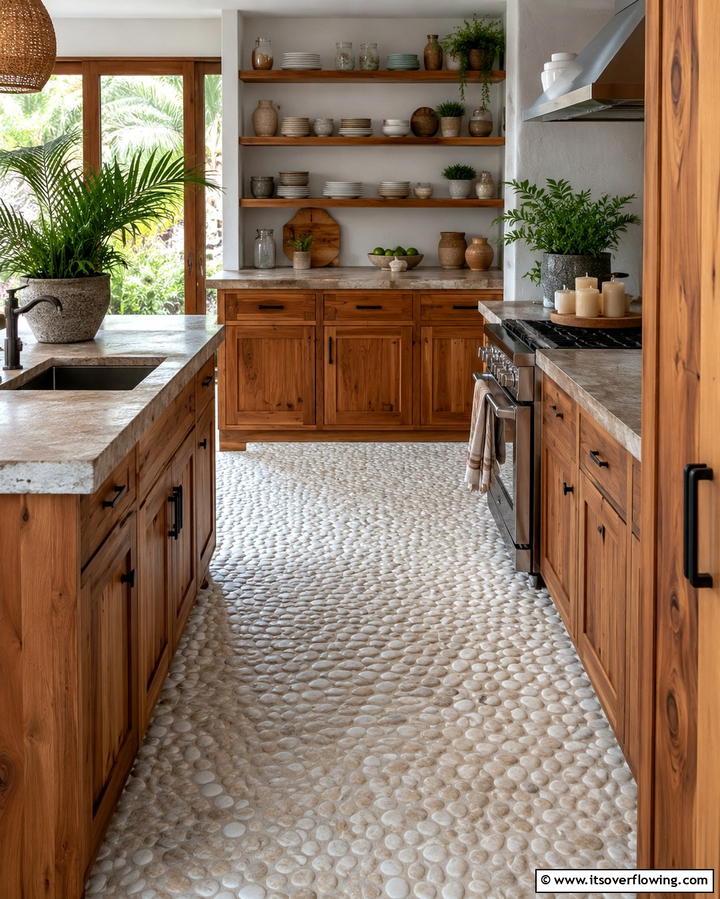 White Cork Flooring - 25 White Kitchen Floor Ideas for a Bright Space