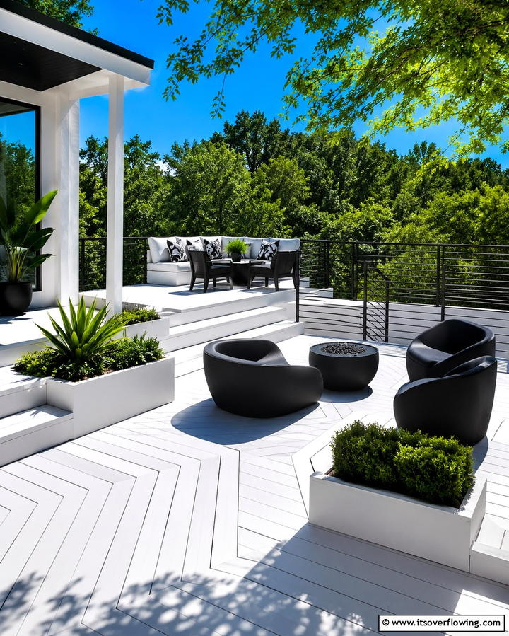 White Deck with Glass RailingsExact - 25 White Deck Ideas for a Stunning Outdoor Space
