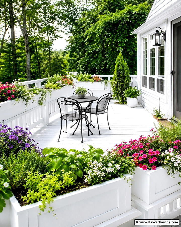 White Deck with Outdoor Kitchen - 25 White Deck Ideas for a Stunning Outdoor Space