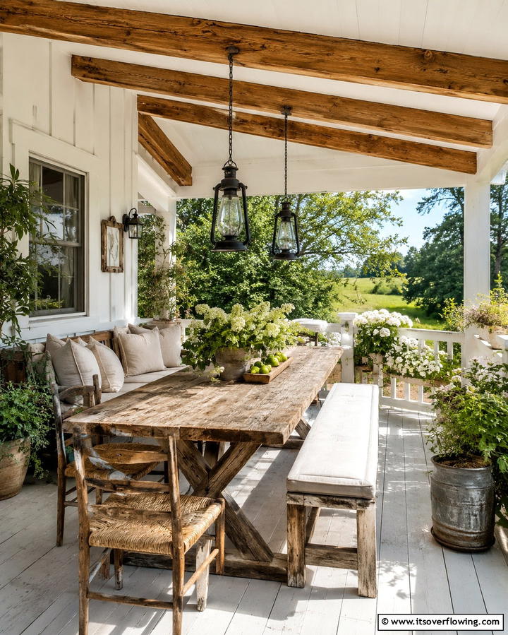 White Deck with Planter Boxes - 25 White Deck Ideas for a Stunning Outdoor Space