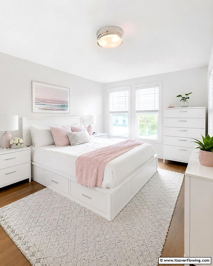 White Furniture for a Cohesive Look - 20 Bright Small White Bedroom Design Ideas